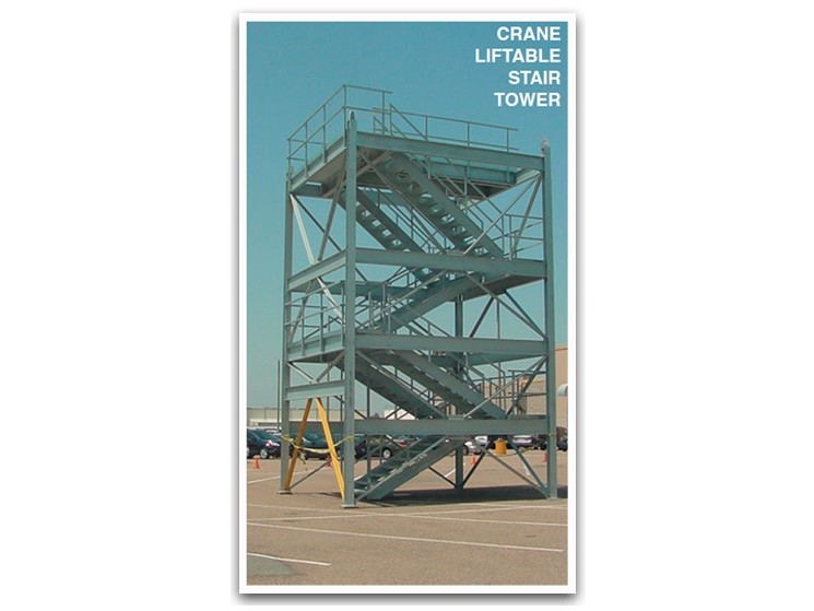 Crane Liftable Steel Stair Tower
